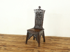 椅子という小さな姿に全てをつぎ込んだ、1880年頃フランス ゴシックチェア 64717a
